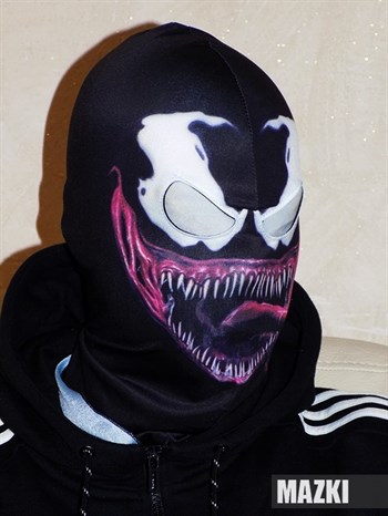 Маска - Балаклава с закрытыми глазами. Веном (Venom) 2.0