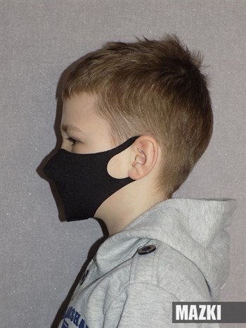 Черная защитная повязка на лицо - фото 35241