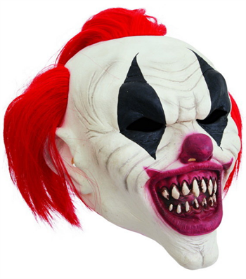 Сумасшедший клоун с красными волосами - фото 35338