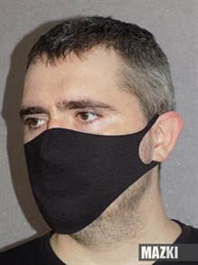 Черная защитная повязка на лицо