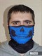 маска бафф шарф гоуст ghost с синим черепом (на половину лица)