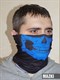 маска бафф шарф гоуст ghost с синим черепом (на половину лица)